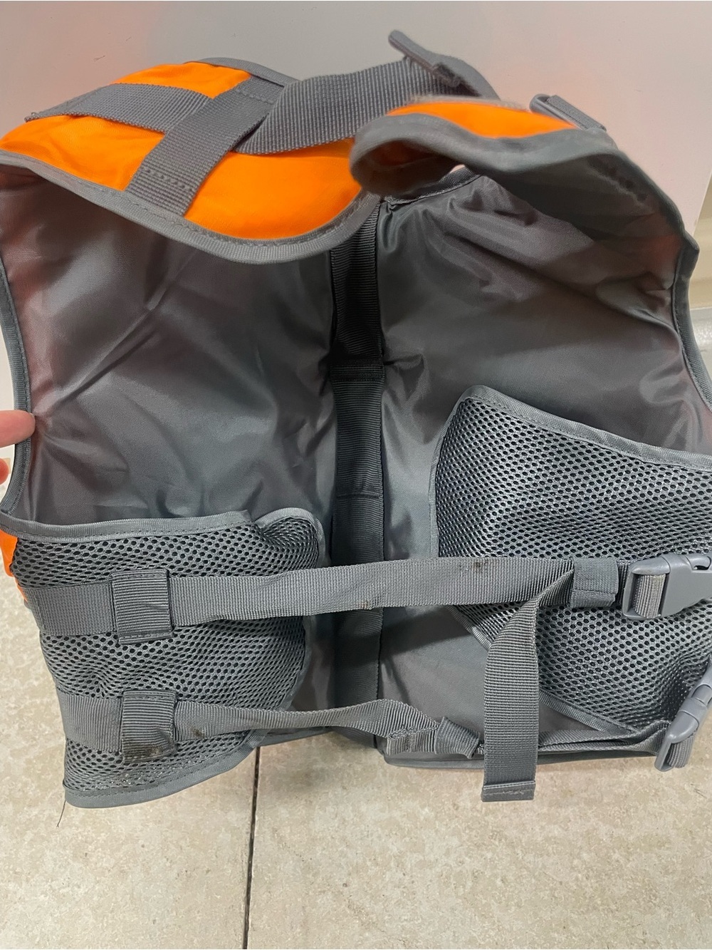 YOULY The Beach Bum Dog Flotation Vest Life Jacket Orange Blue Reflective Size L - Picture 5 of 7